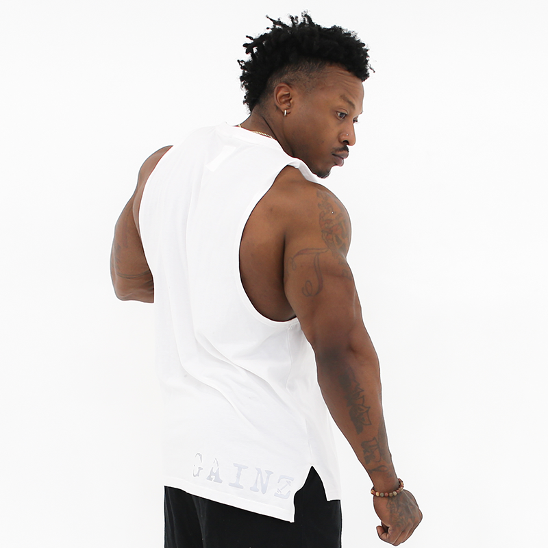 Low-Cut Classic Tank Top, White